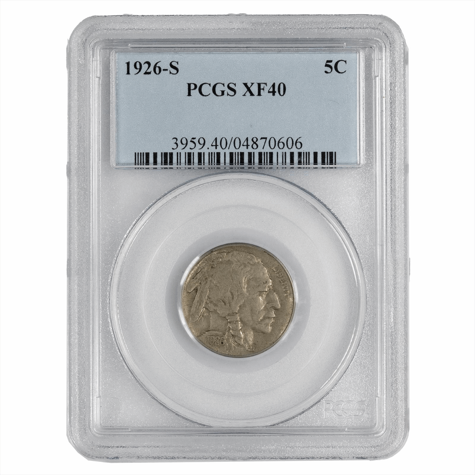 1926-S Buffalo Nickel PCGS XF 40 