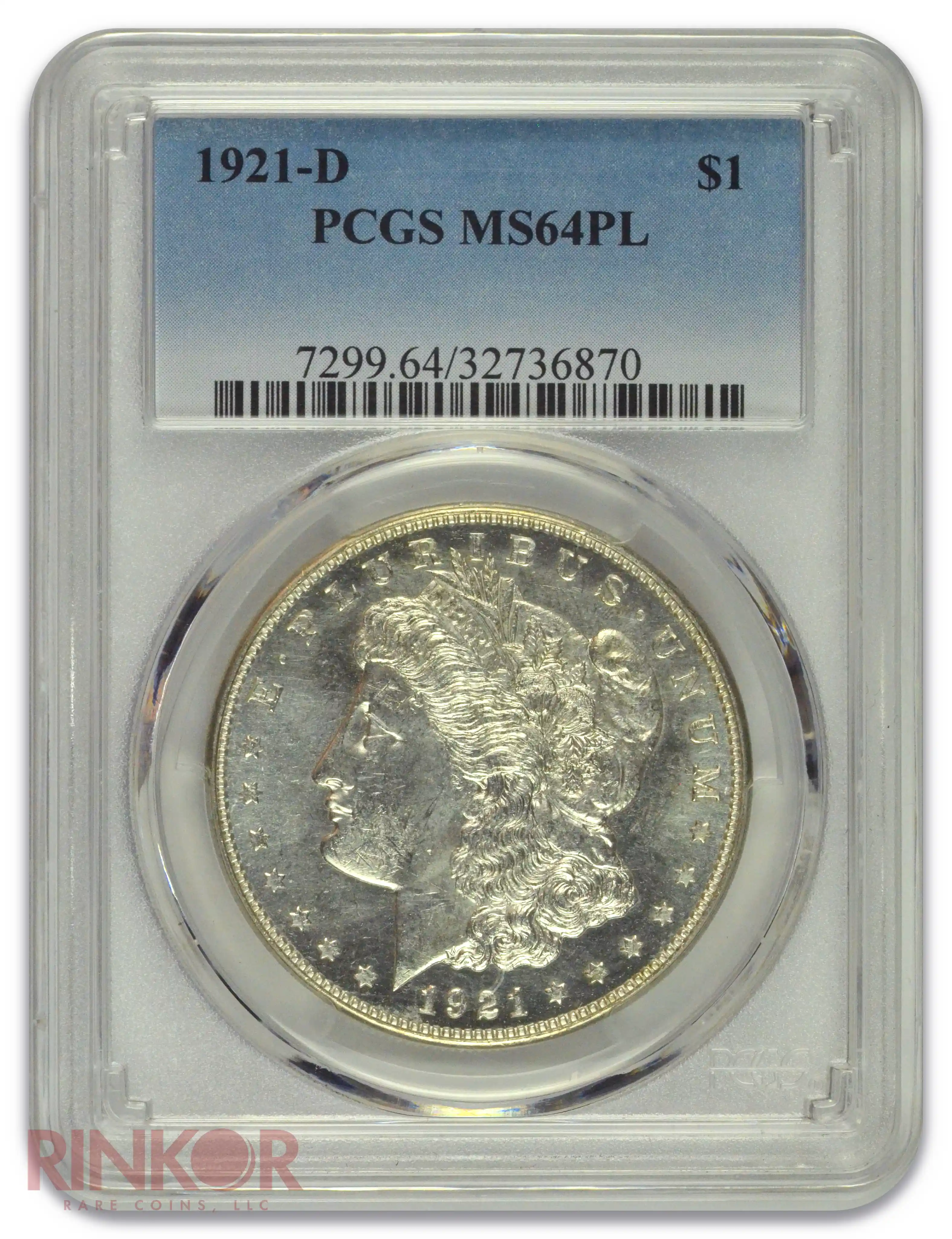 1921-D $1 Morgan Dollar PCGS MS 64 PL