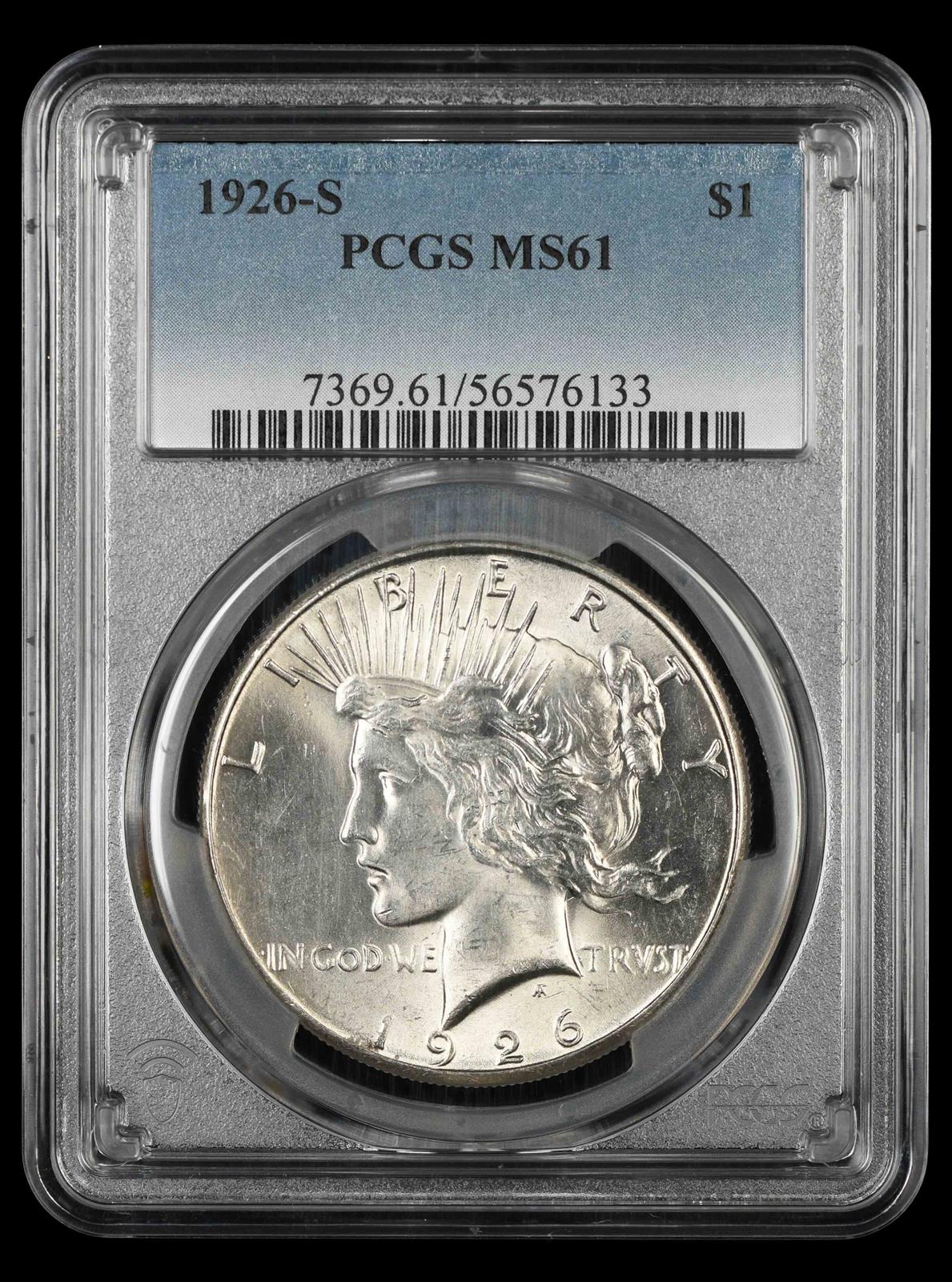 1926-S $1 PCGS MS 61