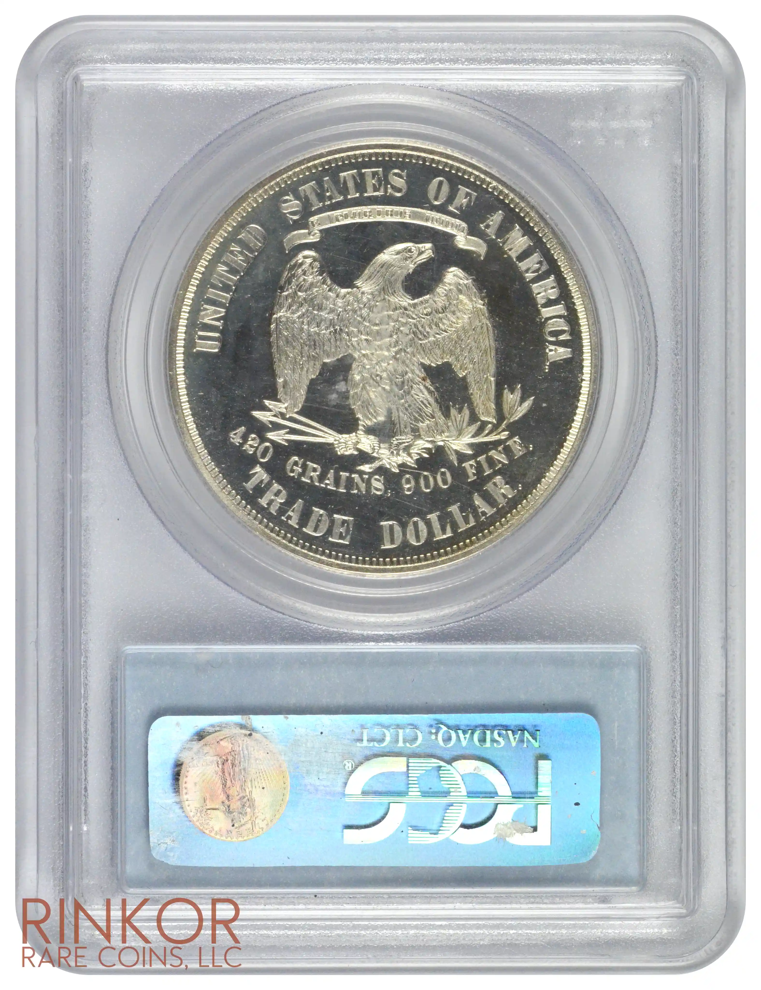 1875 Trade PCGS PR 64+ DCAM CAC