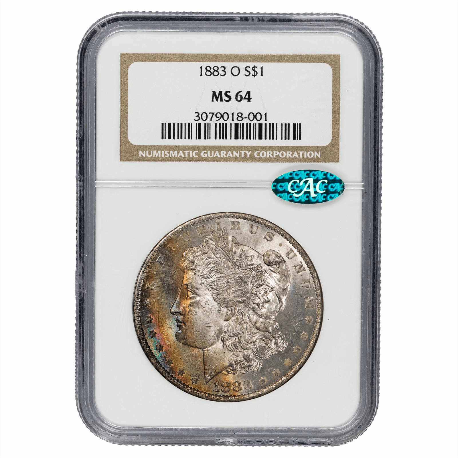 1883-O Morgan Silver Dollar $1 NGC MS 64 CAC