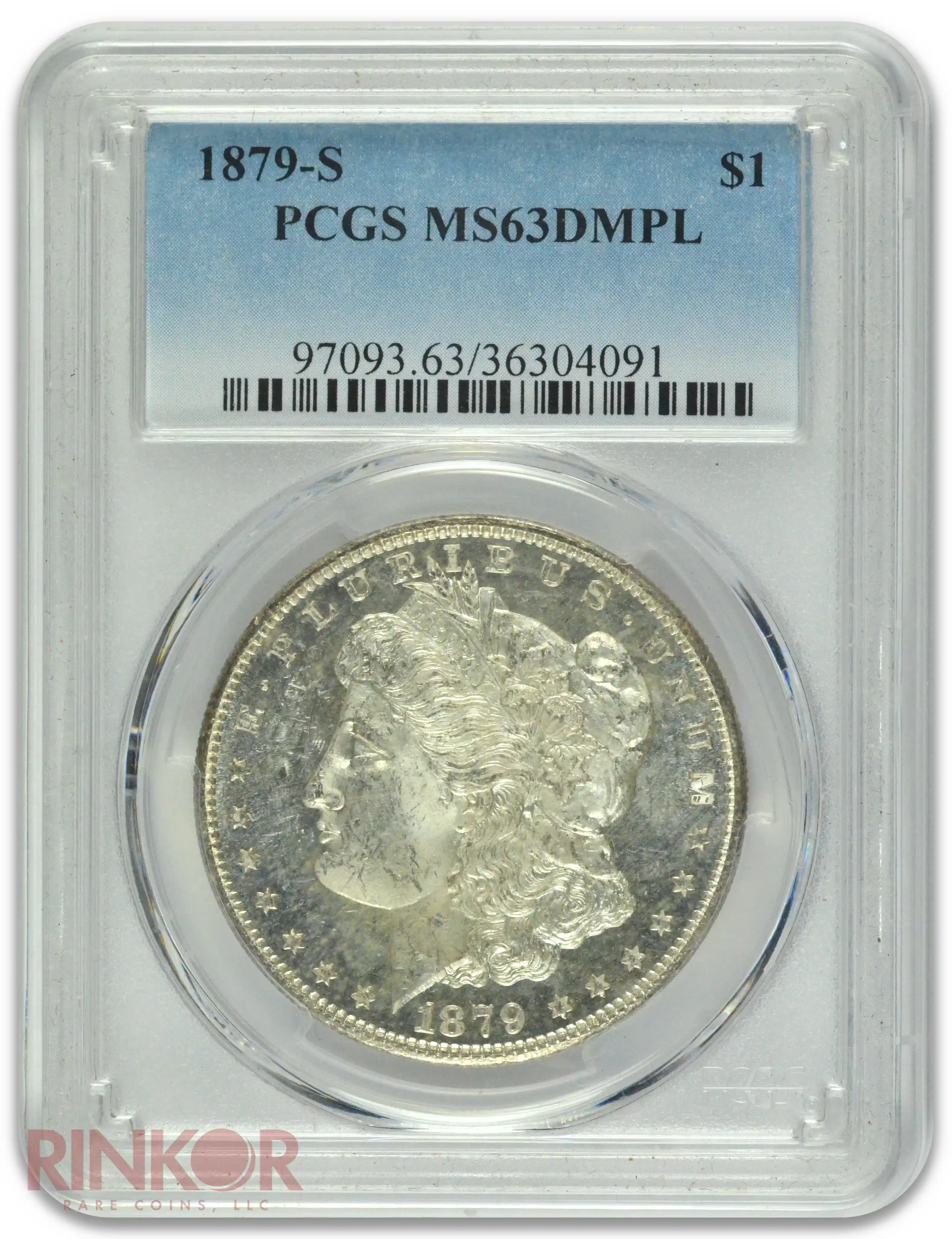 1879-S $1 PCGS MS 63 DMPL 