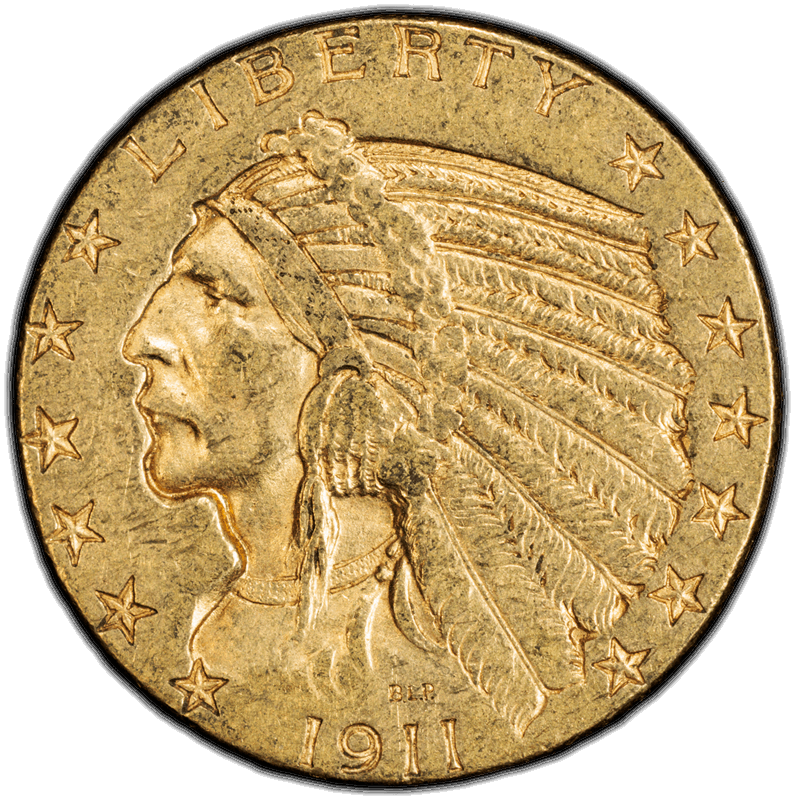 1911-D $5 PCGS AU-55 CAC