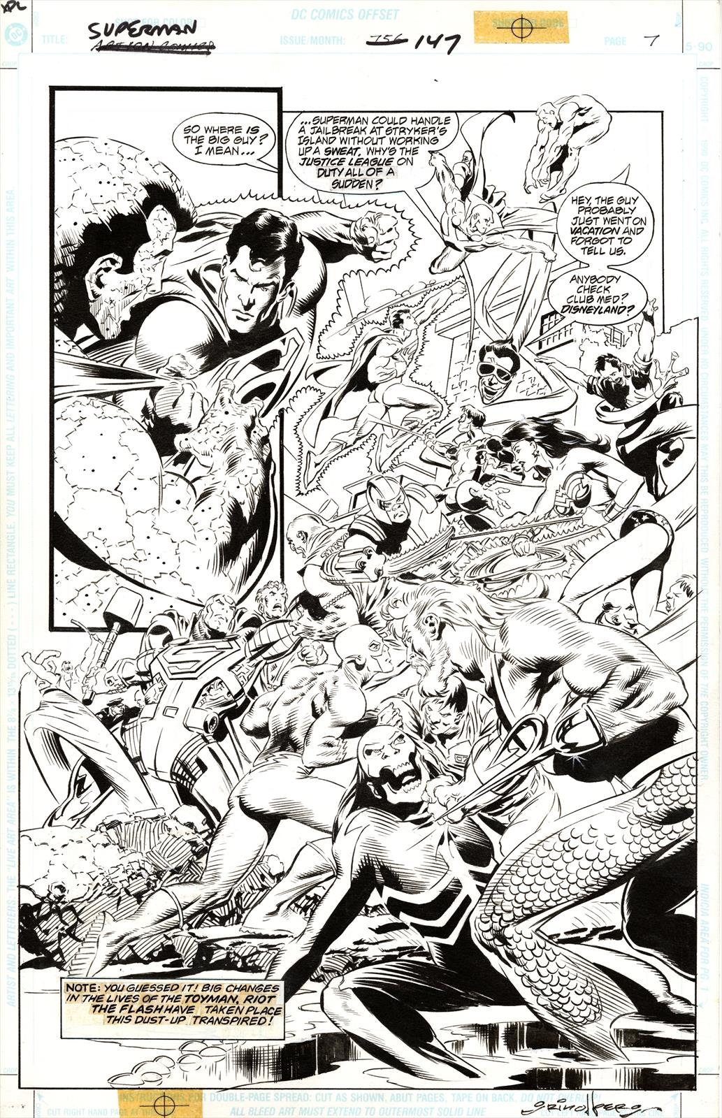 Superman #147, Page 7 Artist:  Tom Grindberg (Penciller) ,  Bill Anderson (Inker) Media Type: Pen and Ink Art Type: Interior Page 