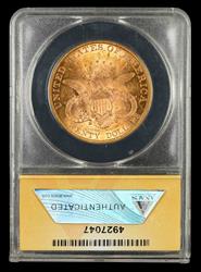 1878 $20 Gold DDR Breen 7270 RPD ANACS AU58