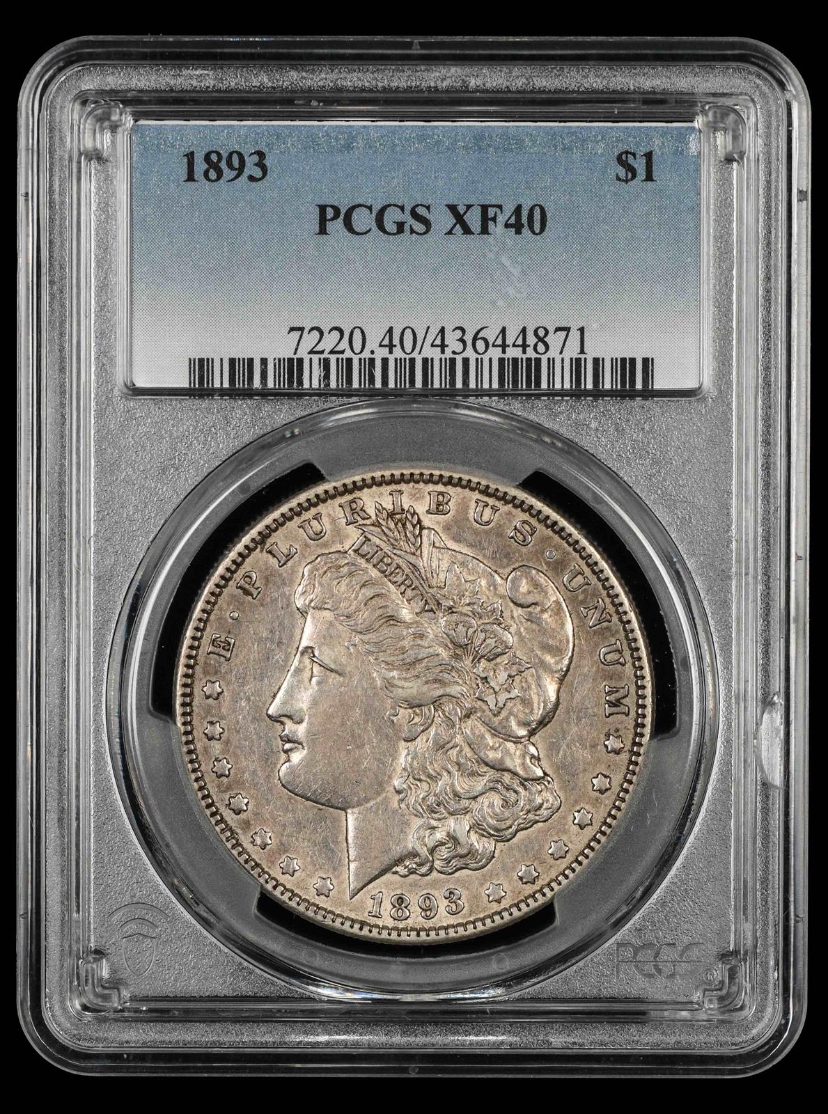 1893 $1 PCGS XF-40