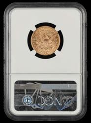 1861 $5 Gold NGC MS 60