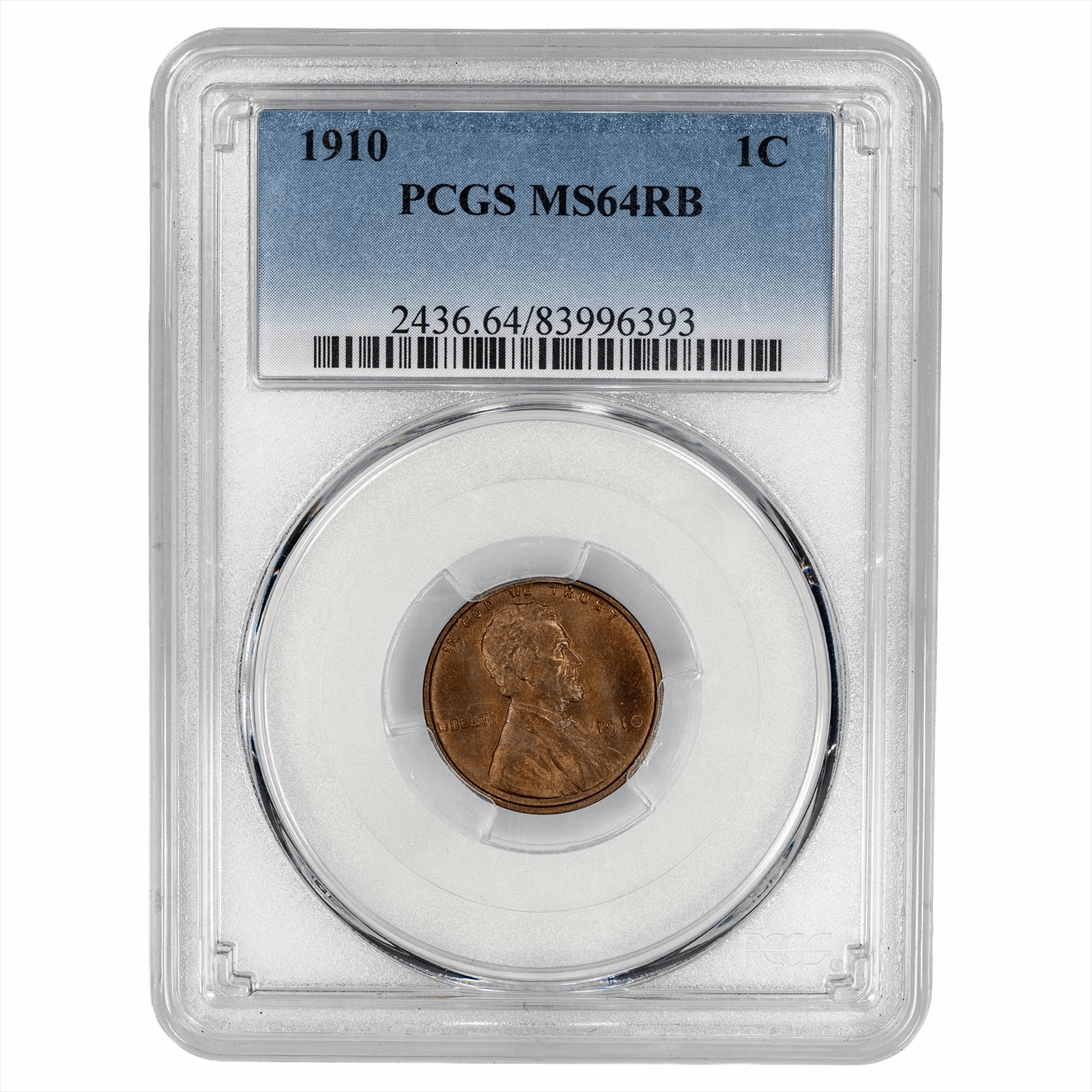 1910 Lincoln Wheat Cent 1C PCGS MS 64 RB