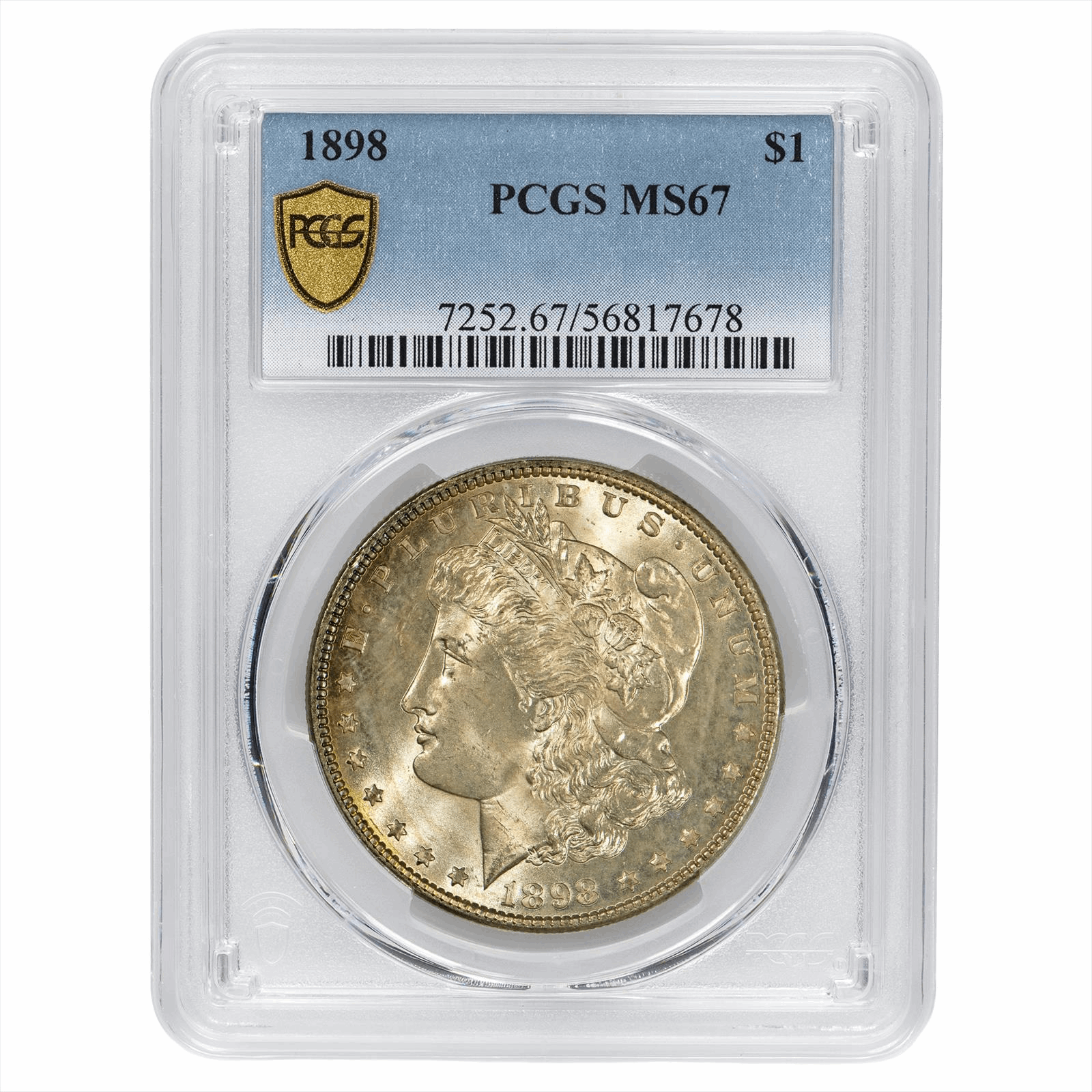 1898 Morgan Silver Dollar $1 PCGS MS 67