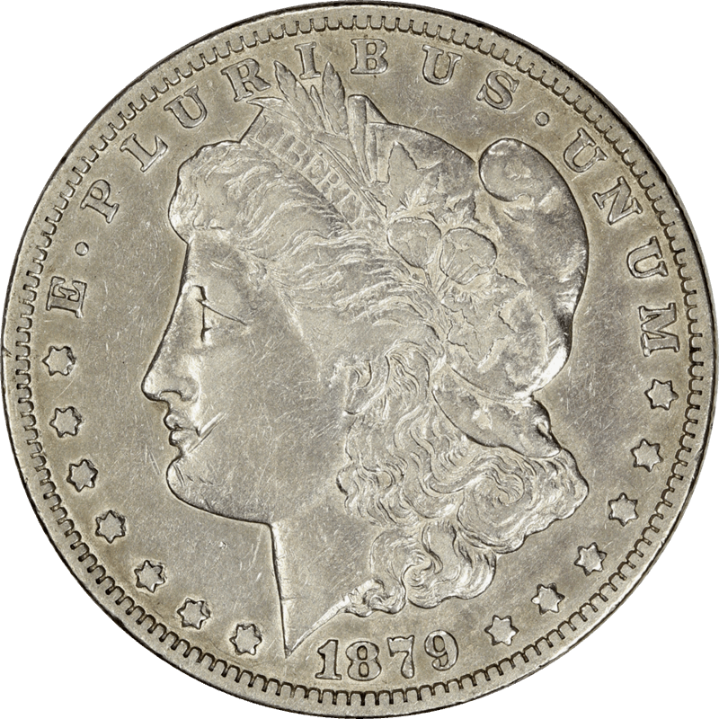 1879-CC Morgan Silver Dollar $1,  Circulated, Extra Fine