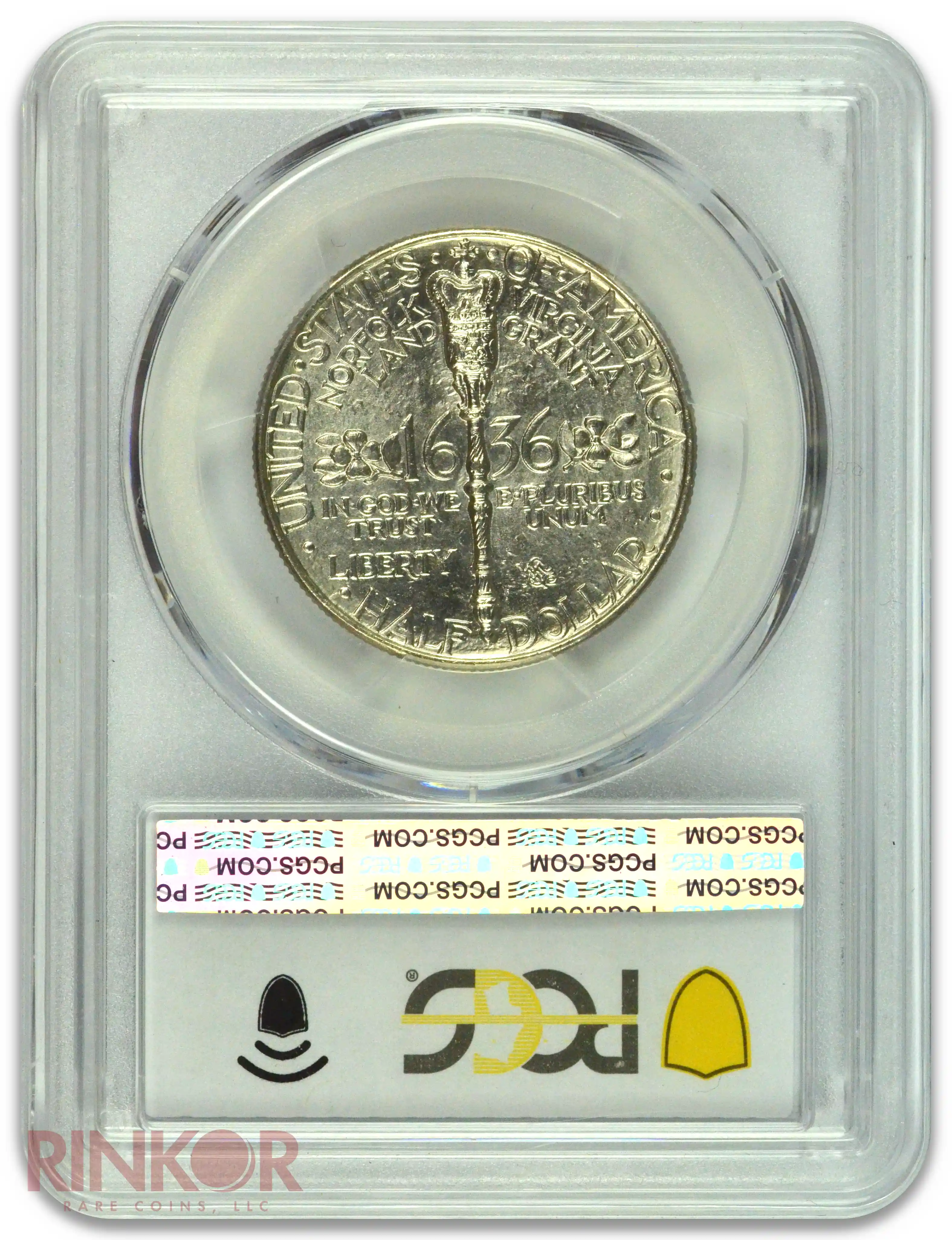 1936 50C Norfolk Commemorative Half Dollar PCGS MS 64
