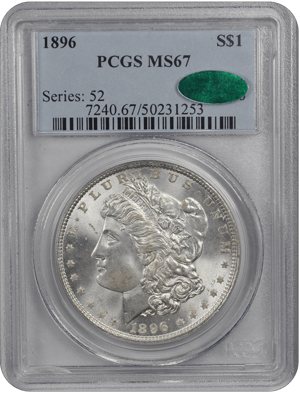 1896 Morgan PCGS CAC MS 67