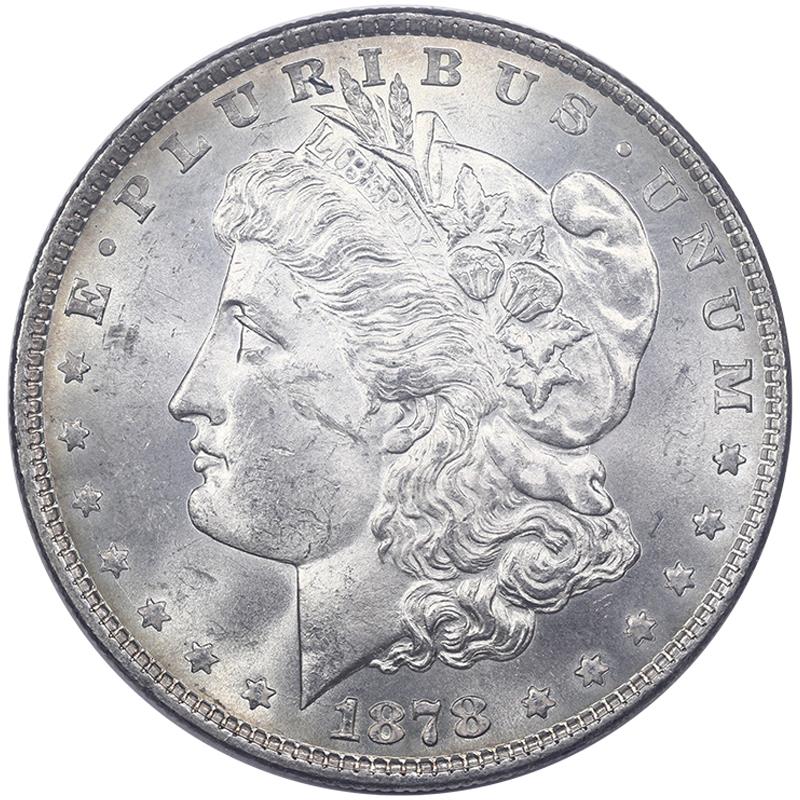1878 Morgan Silver Dollar $1 Raw Uncirculated