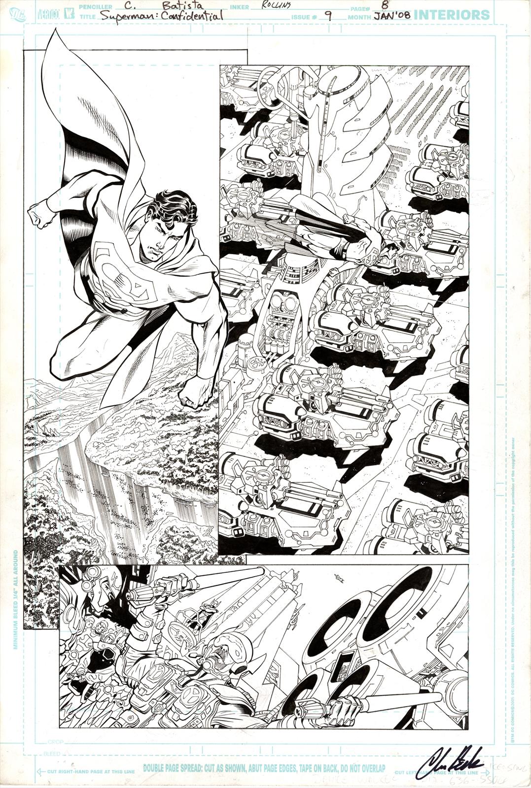 Superman Confidential #9, Page 8 Artist:  Chris Batista (Penciller) ,  Prentis Rollins (Inker) Media Type: Pen and Ink Art Type: Interior Page 