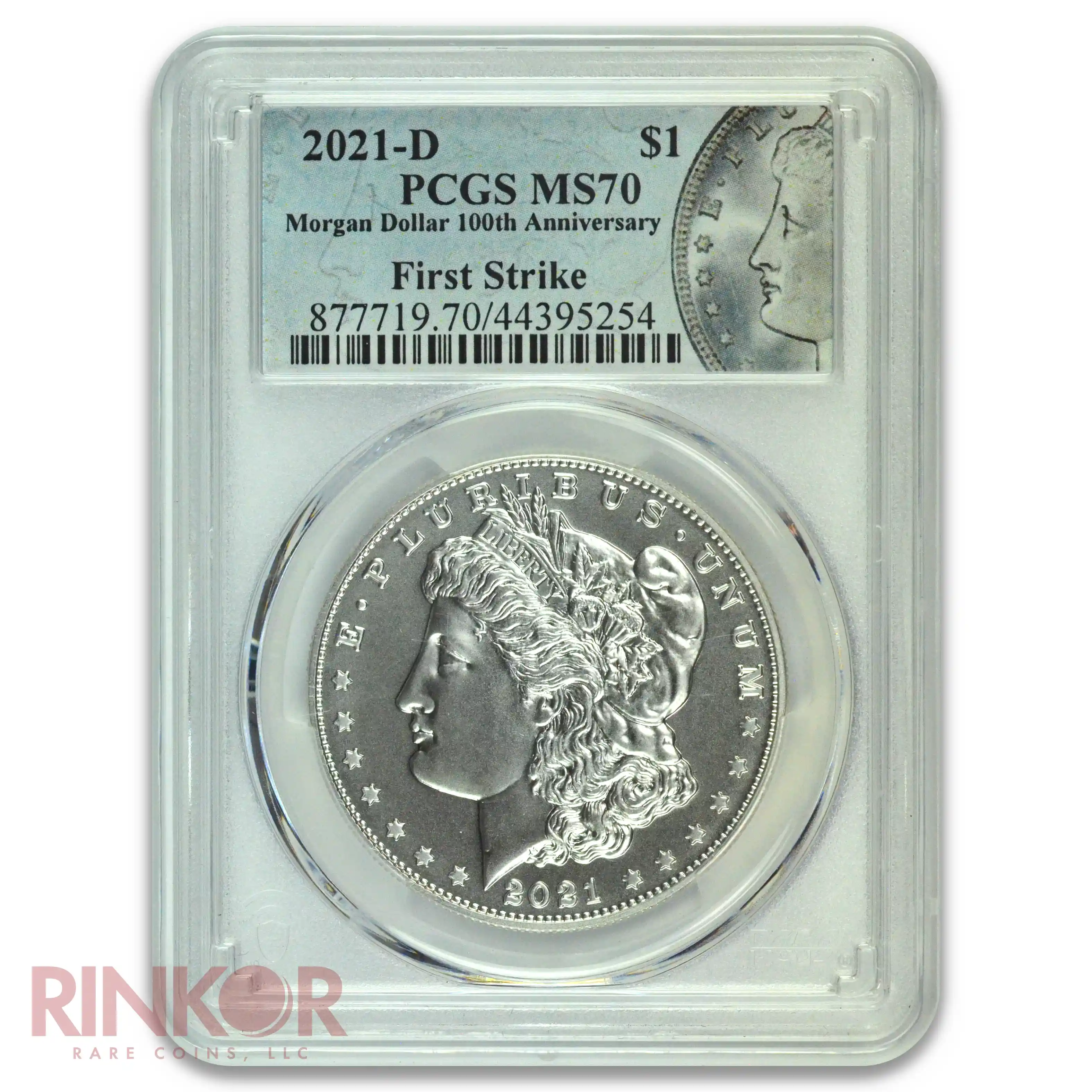 2021-D $1 Morgan Dollar 100th Anniversary First Strike PCGS MS 70