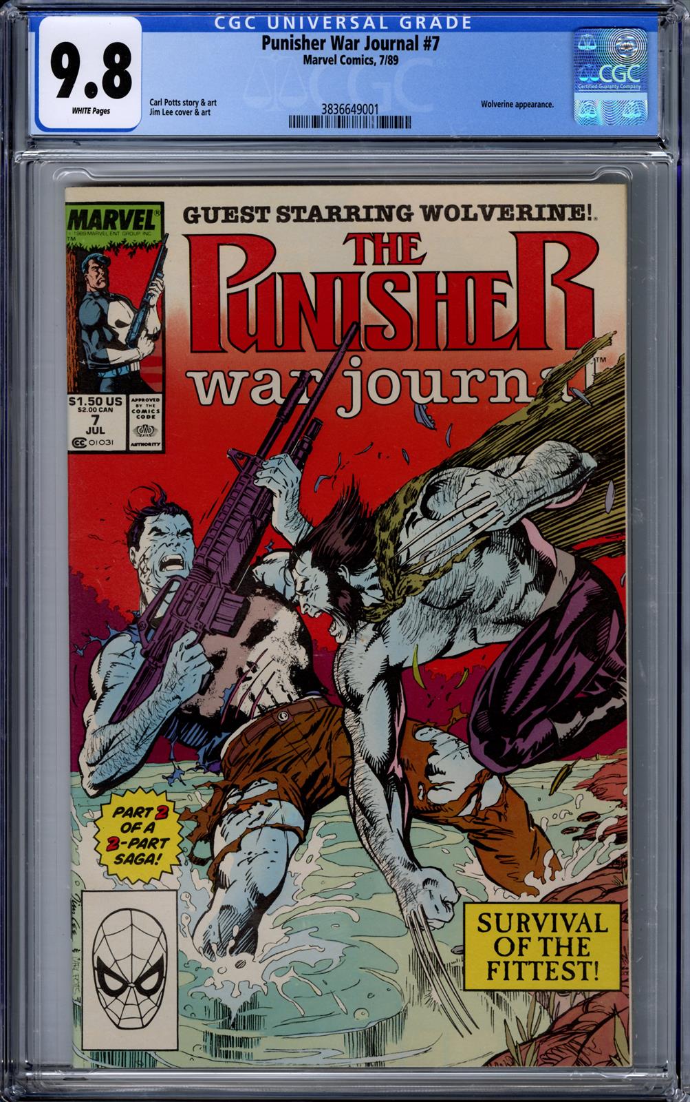 Punisher War Journal #7 CGC 9.8 (Marvel, 1989) 