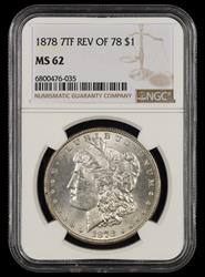1878 7TF Rev of 78 $1 NGC MS62 MS62