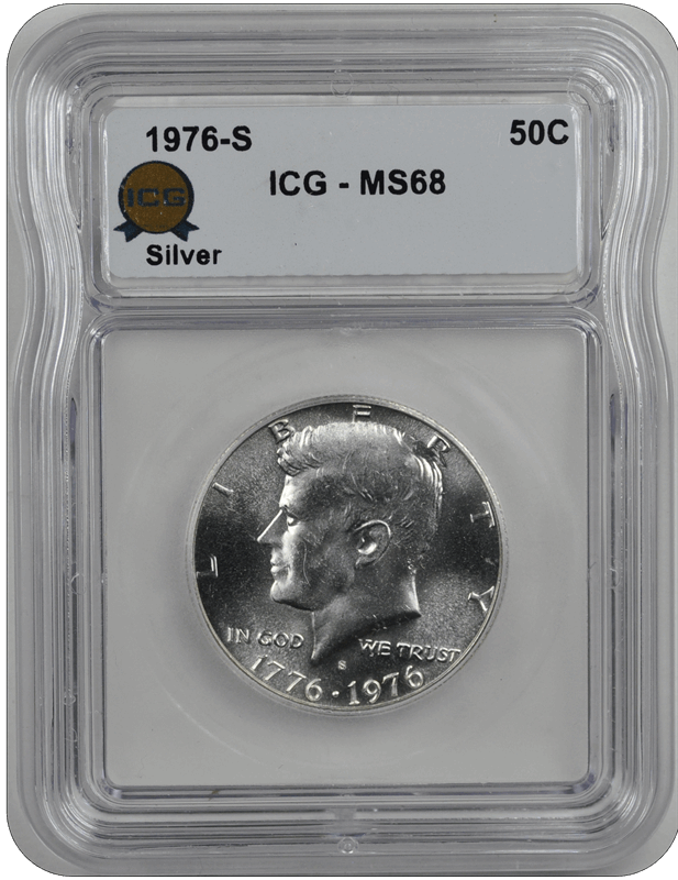 1976-S Silver Kennedy Half Dollar ICG MS68