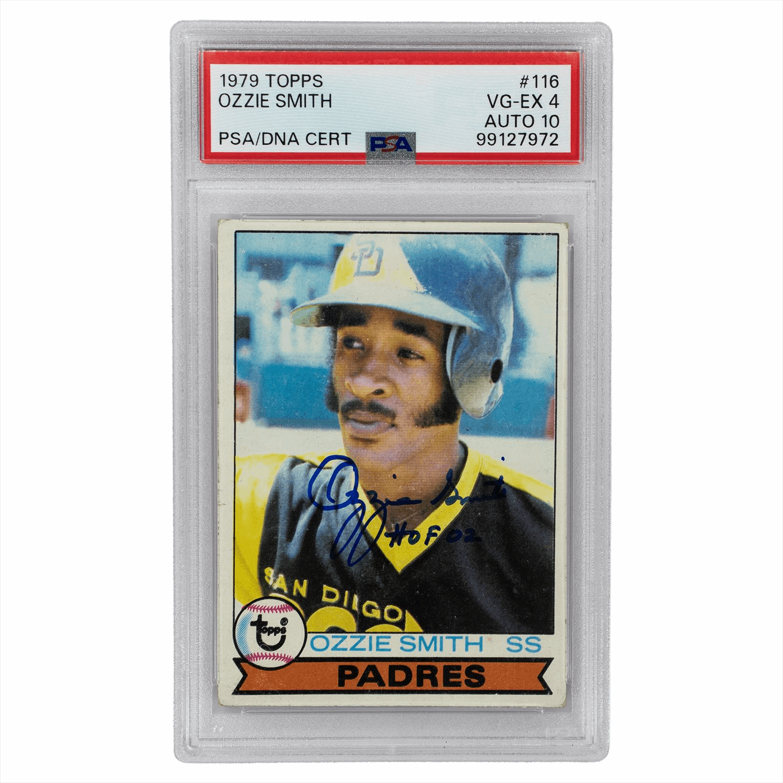 1979 Topps Ozzie Smith #116 PSA/DNA VG-EX 4 AUTO 10
