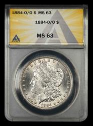 1884 O/O $1 ANACS MS 63