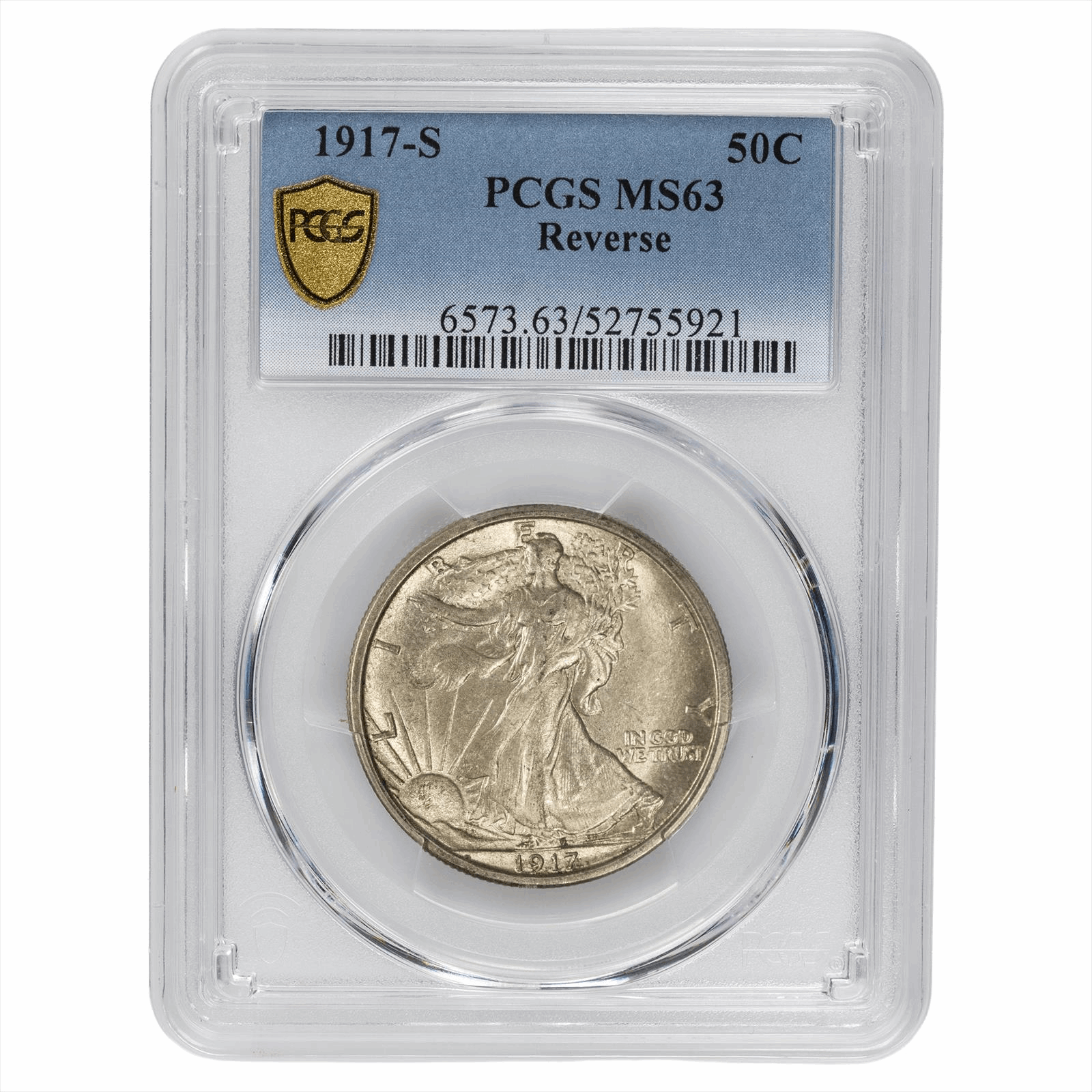 1917-S Reverse Walking Liberty Half Dollar 50C PCGS MS 63