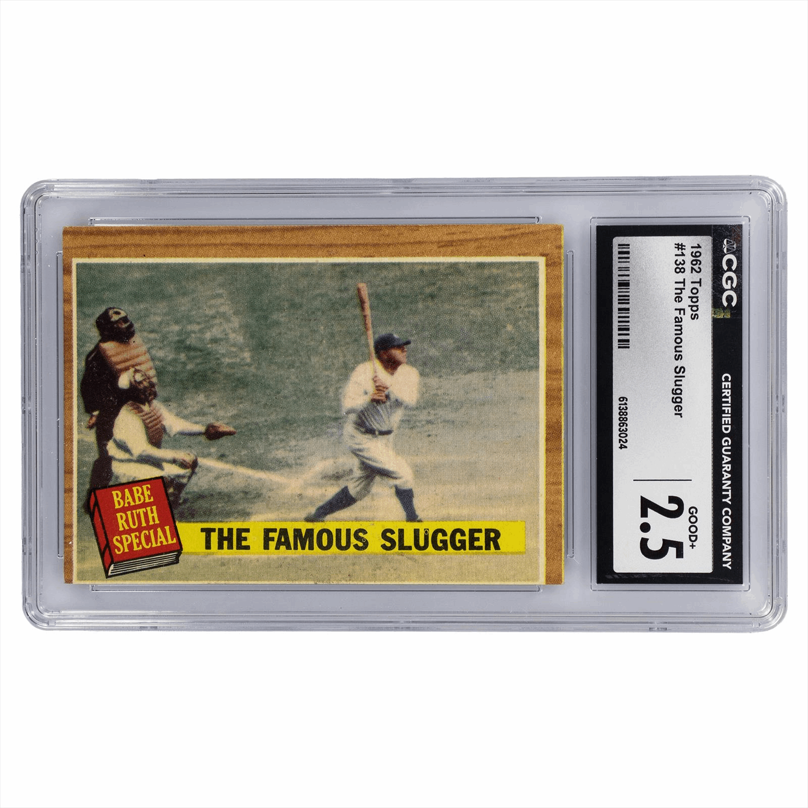 1962 Topps The Famous Slugger #138 CGC GOOD+ 2.5