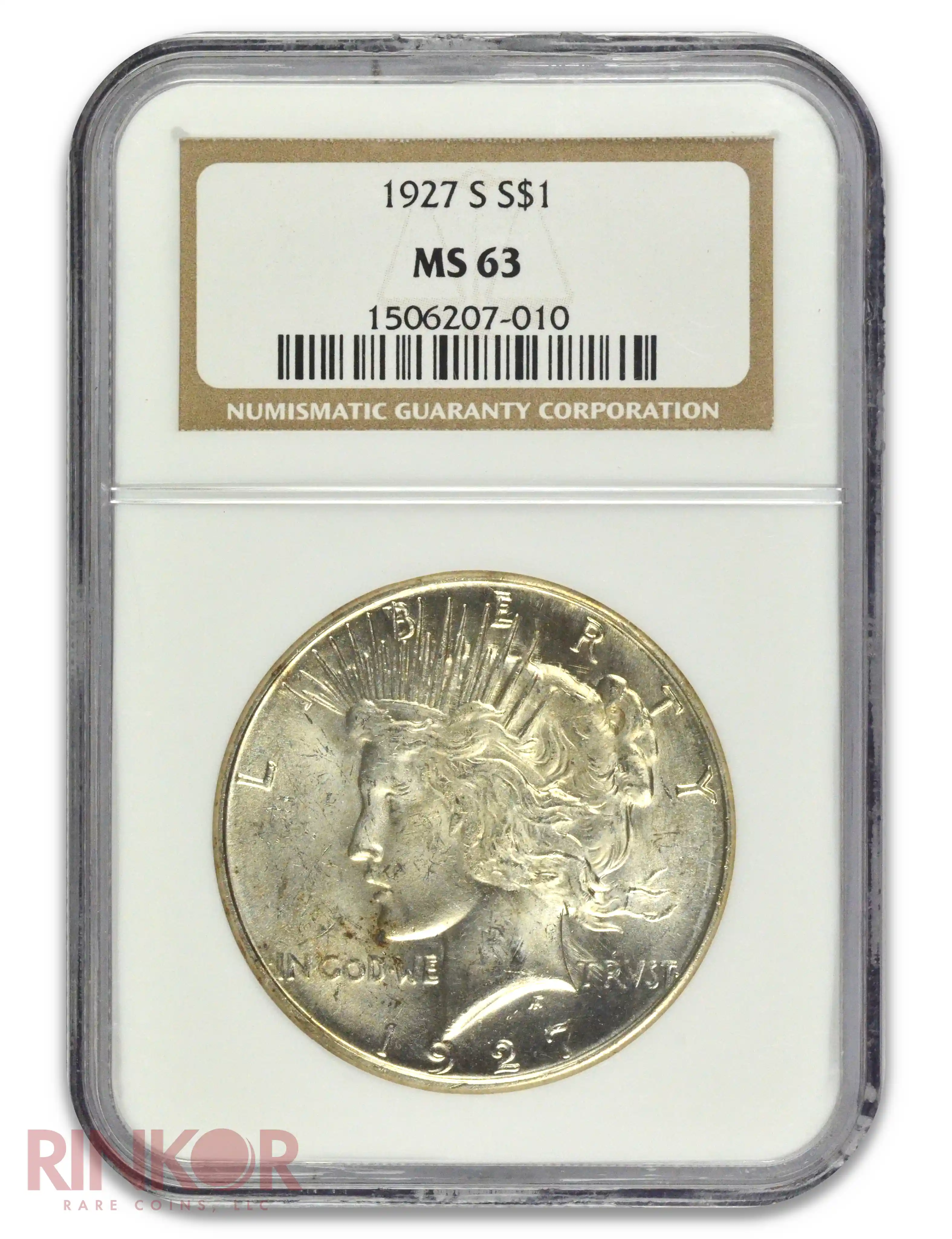1927-S $1 Peace Dollar NGC MS 63