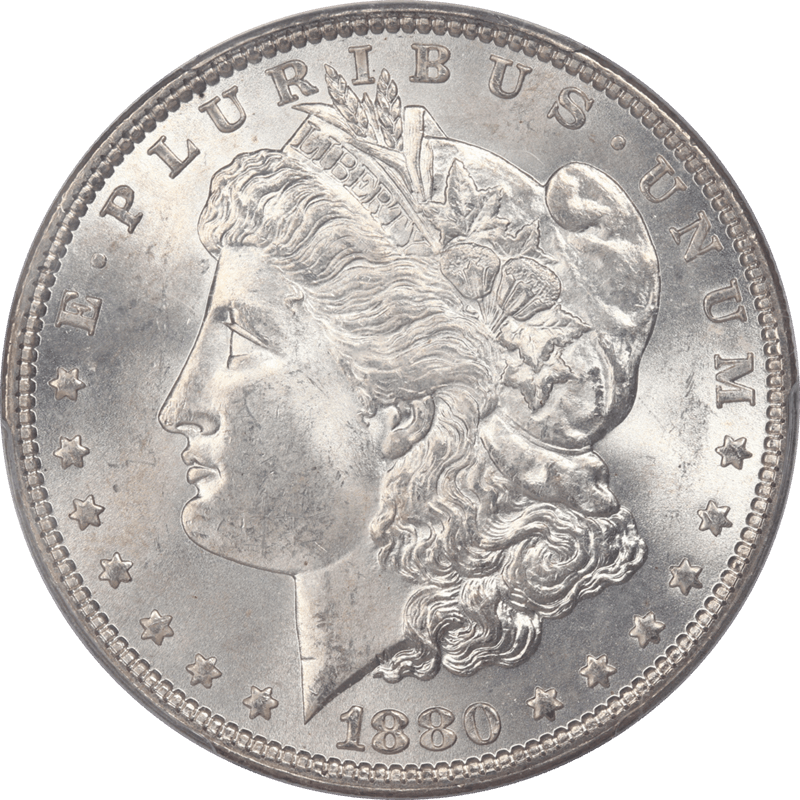 1880 Morgan Silver Dollar $1 PCGS MS65 - Lustrous, PQ+