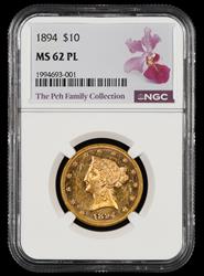 1894 $10 NGC MS62PL