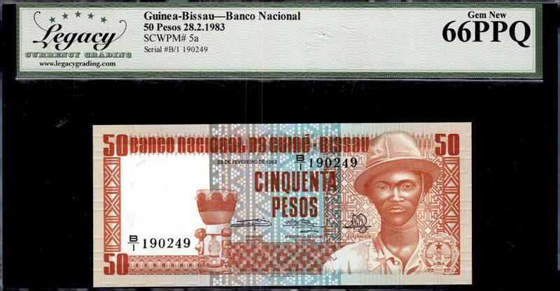 Guinea Bissau Banco Nacional 50 Pesos 28.2.1983 Gem New 66PPQ  