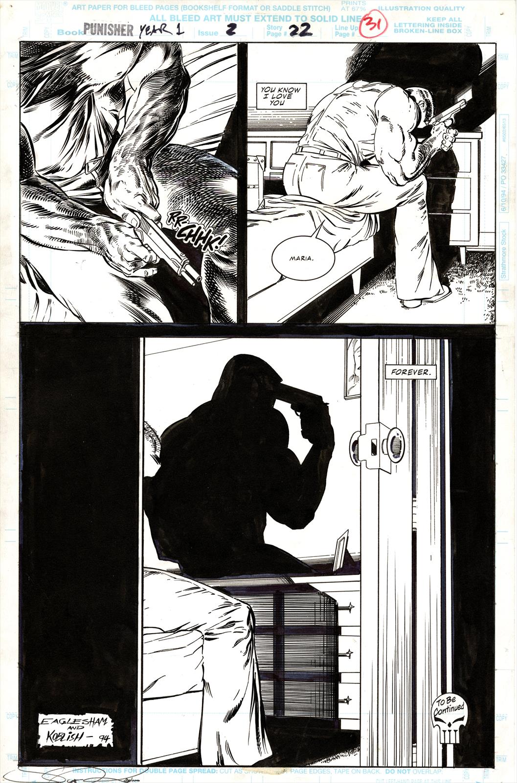  The Punisher: Year One #2, Page 22 Artist:  Scott  Koblish (Penciller) ,  Dale  Eaglesham (Inker) Media Type: Pen and Ink Art Type: Interior Page 