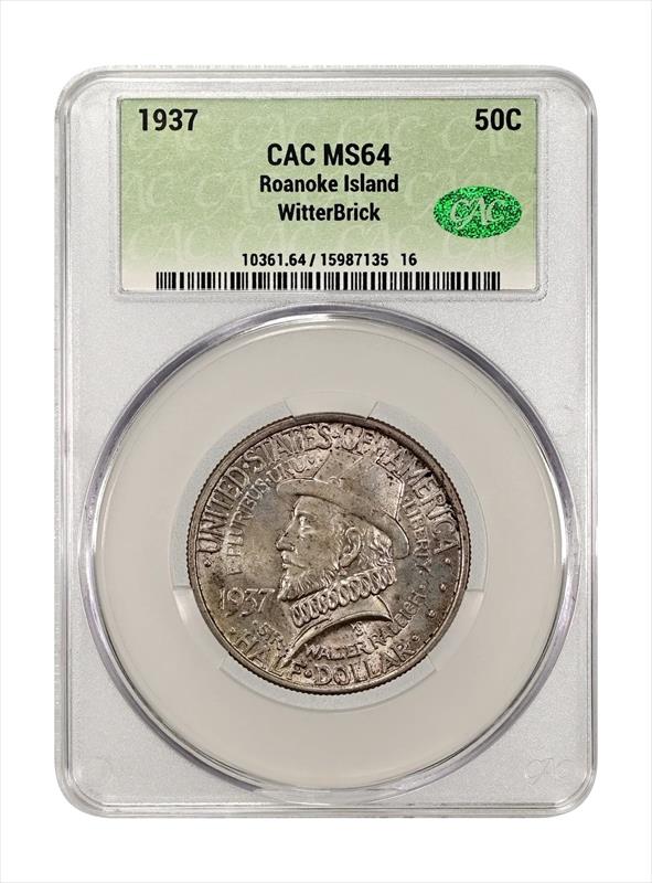 1937 Roanoke 50c CACG MS 64 CAC
