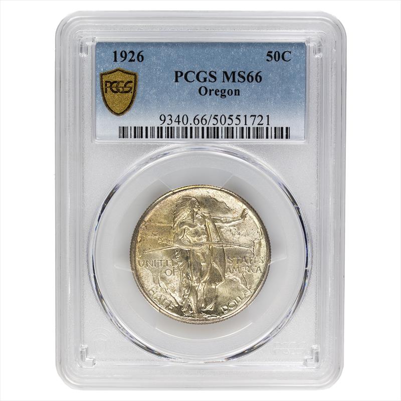 1926 Oregon Classic Commemorative Half Dollar, 50C PCGS MS 66