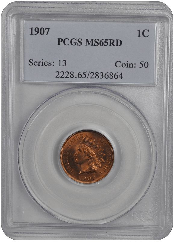 1907 Indian Head PCGS RD 65