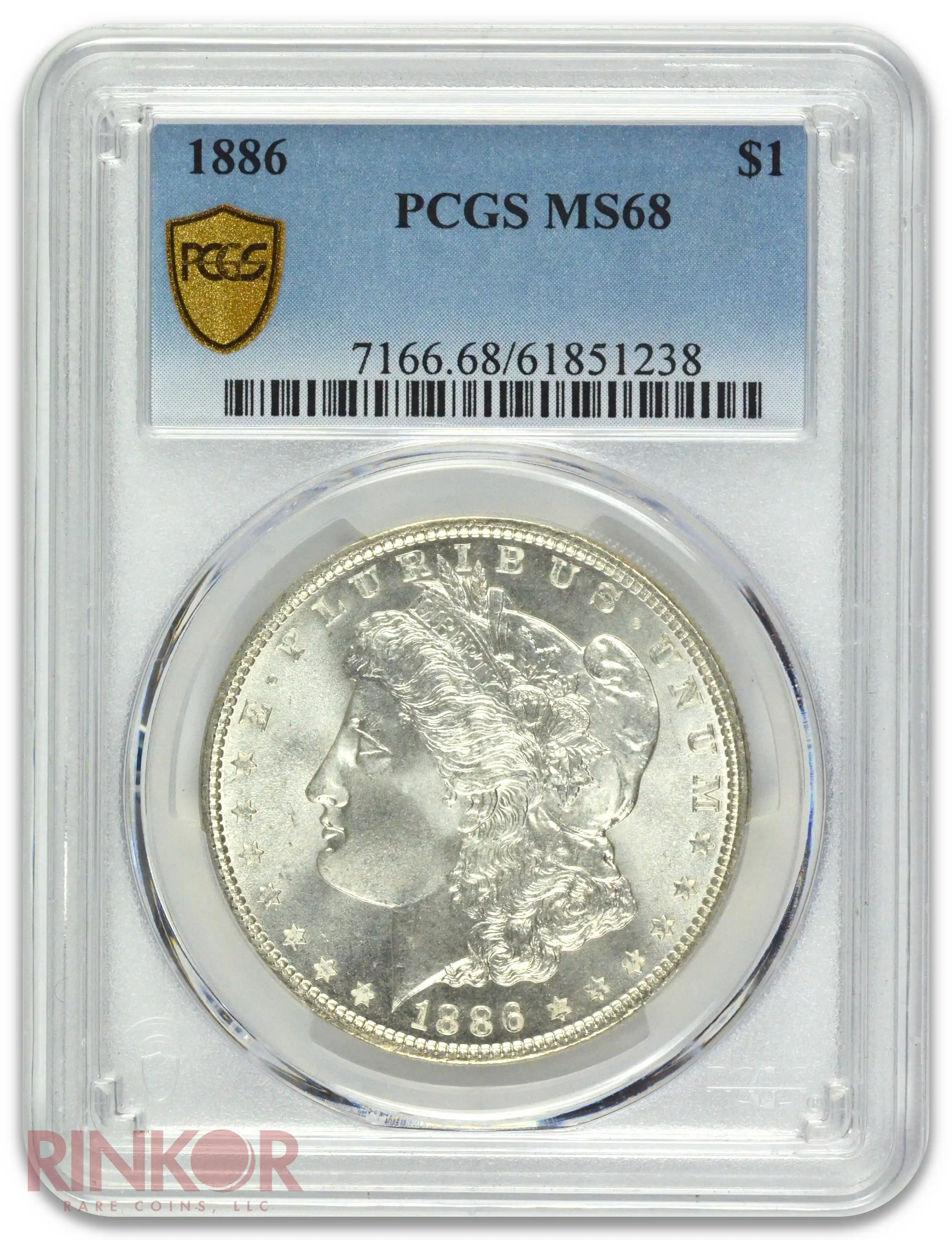 1886 $1 Morgan Dollar PCGS MS 68