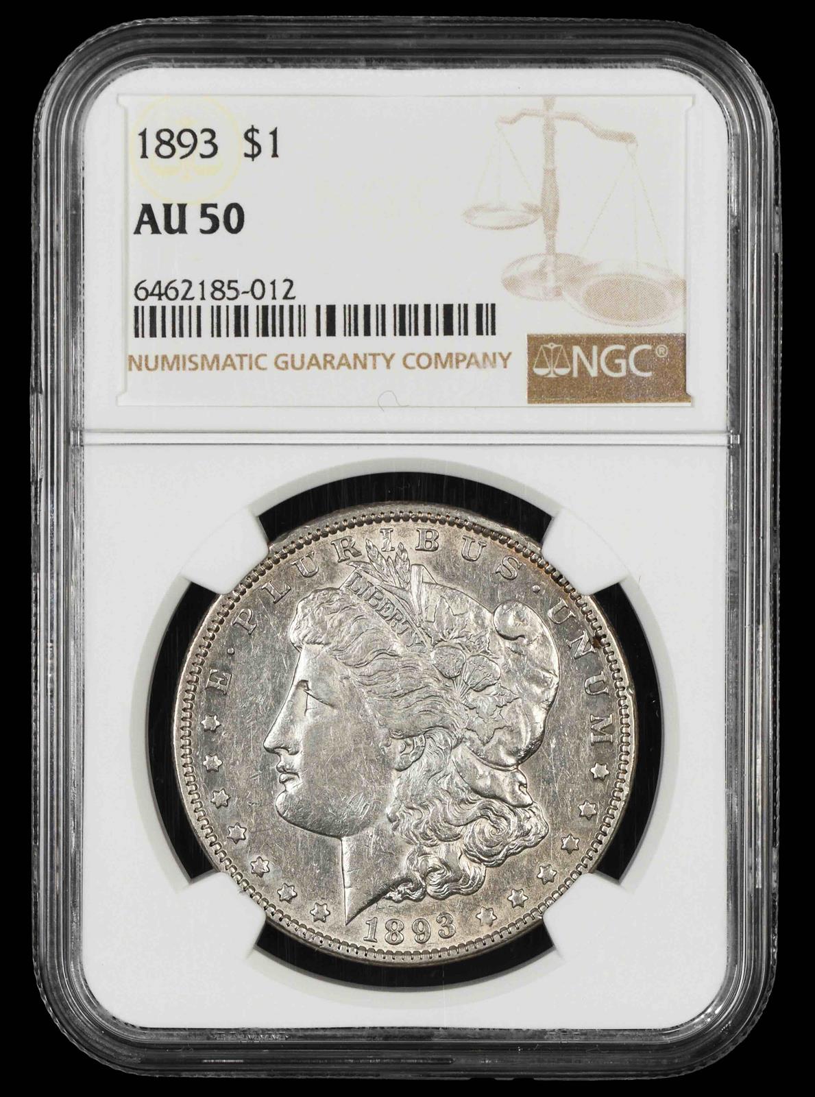 1893 $1 NGC AU-50