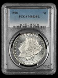 1898 $1 PCGS MS63PL