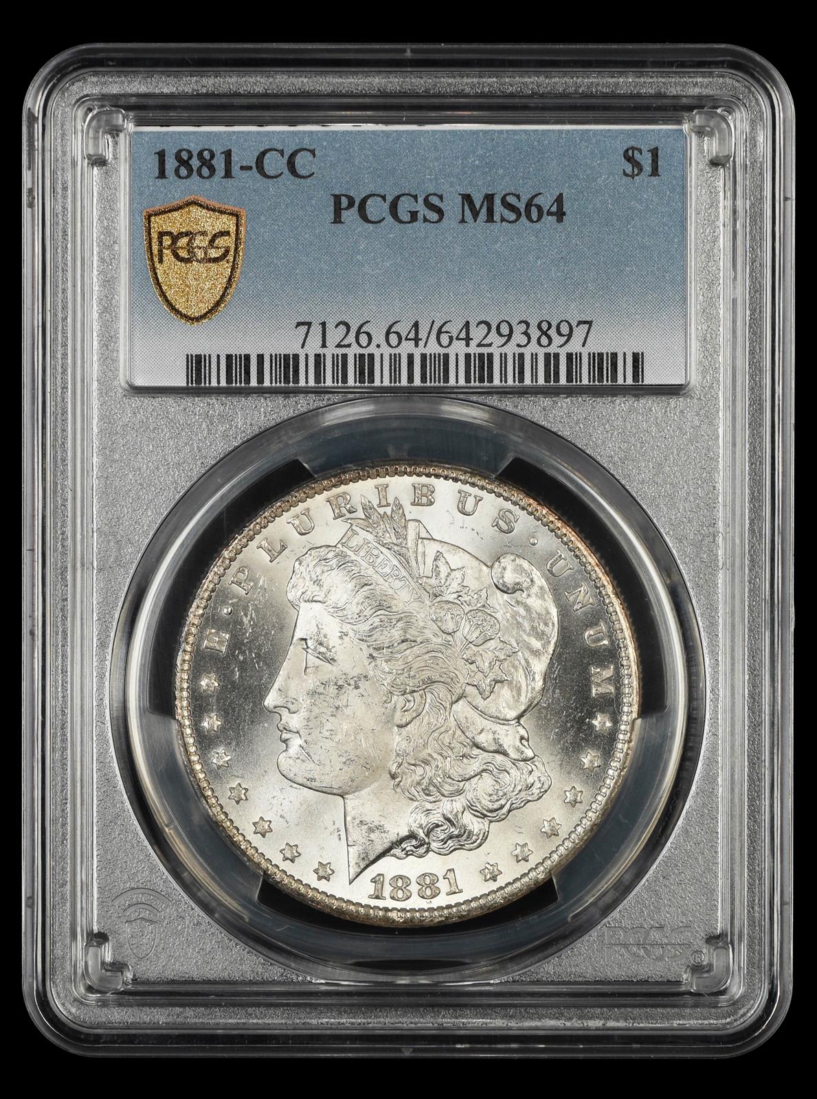 1881-CC $1 PCGS MS 64