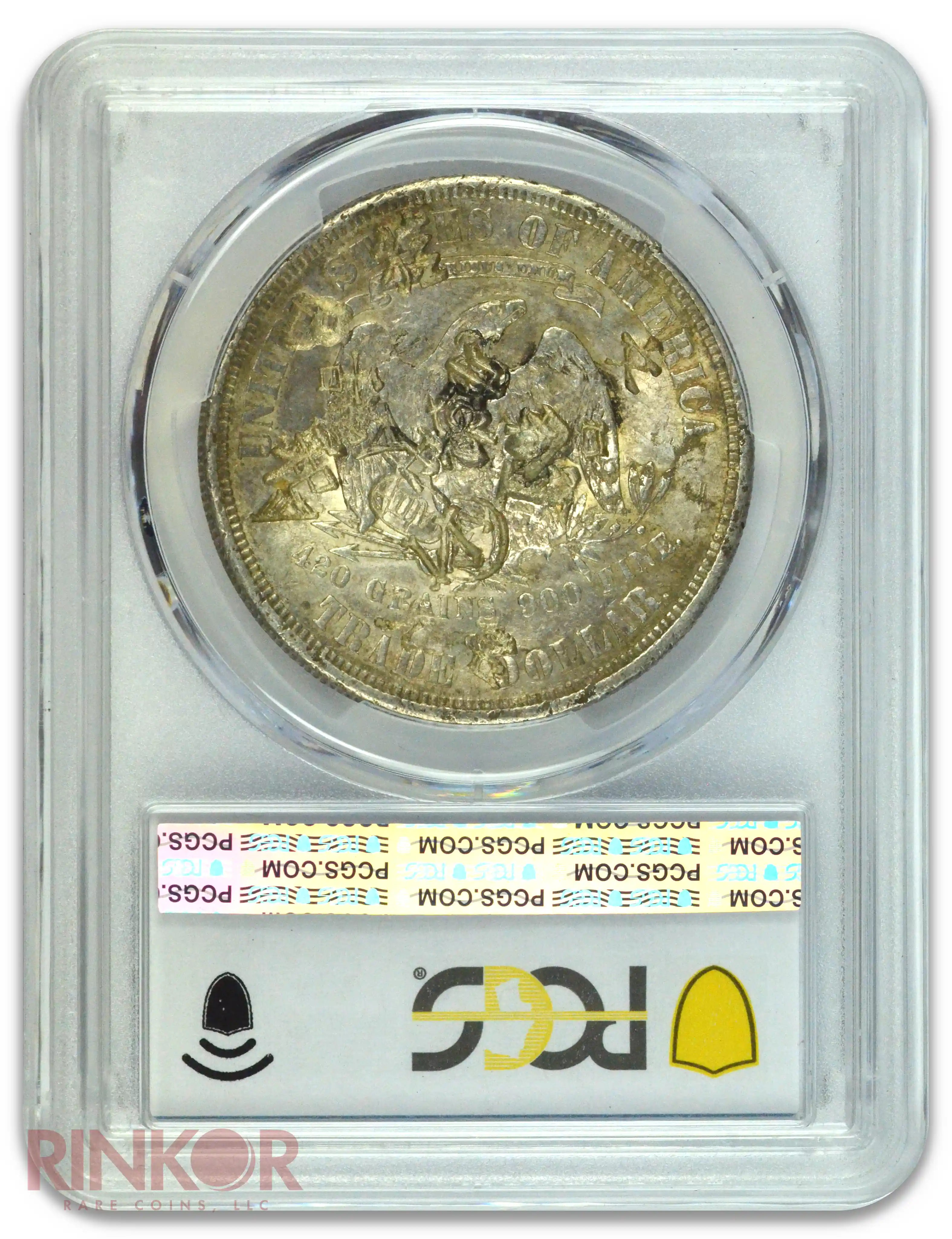 1877-CC Chop Mark $1 Trade Dollar PCGS AU-53