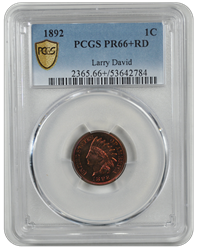 1892 Indian Head PCGS RD 66+