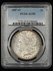 1887 O $1 NGC AU 55