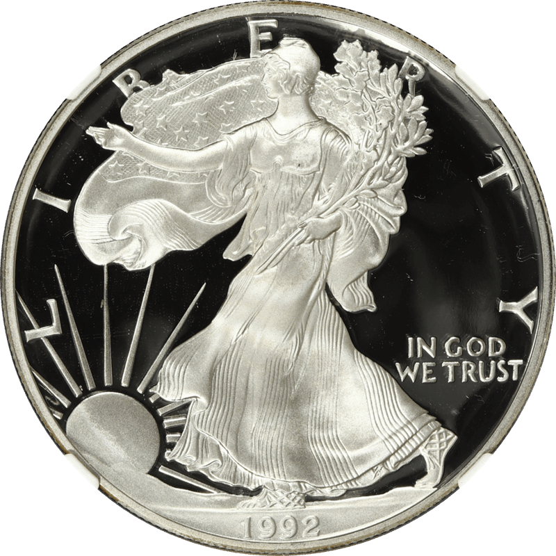1993-P Proof Silver American Eagle, NGC PF 69 Ultra Cameo