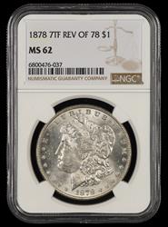 1878 7TF Rev of 78 $1 NGC MS62 MS62