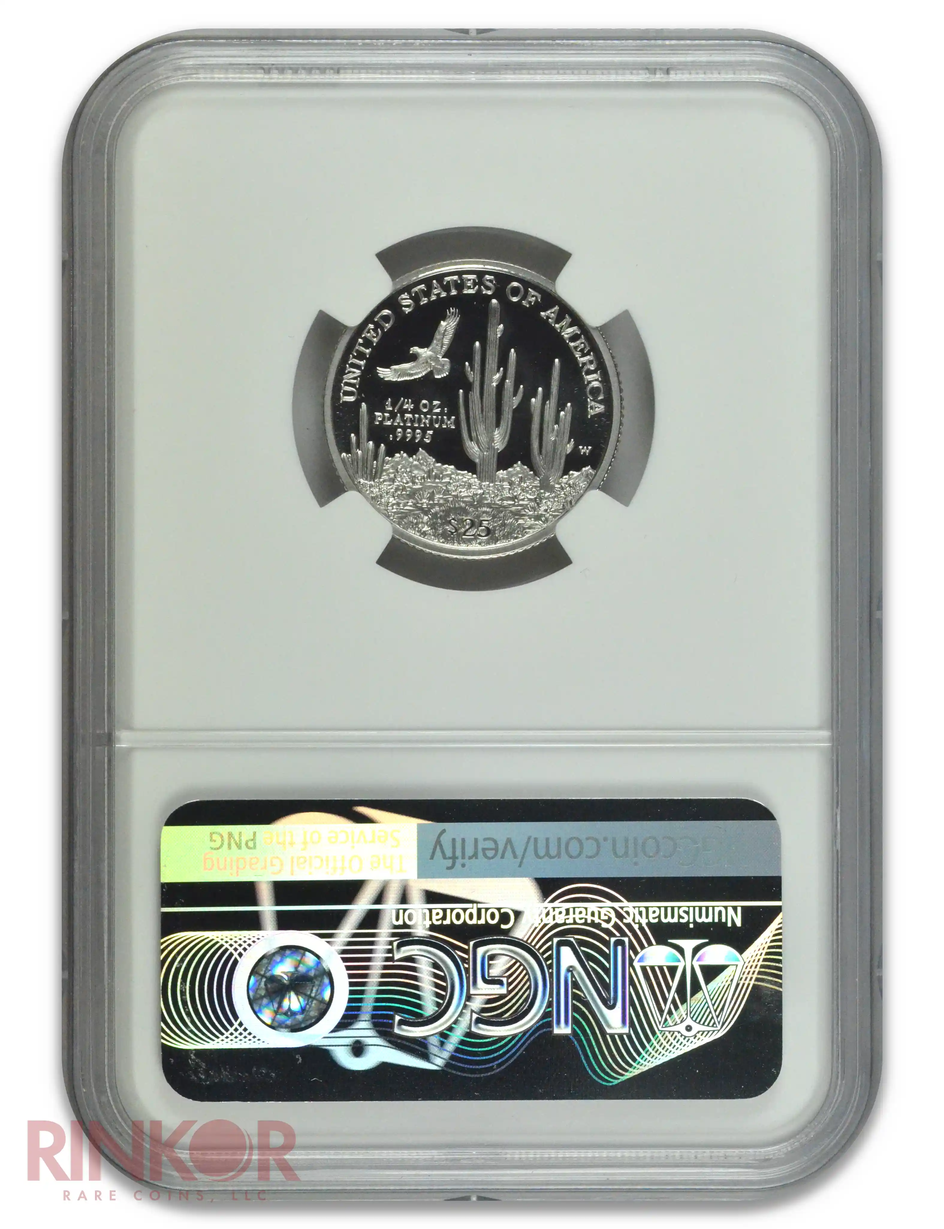 2001-W Platinum Eagle Mike Castle Signature P$25 NGC PF 70