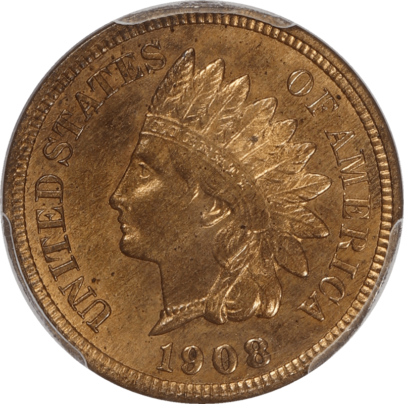 1908-S Indian Head Cent 1c, PCGS MS-65RD - Attractive Color