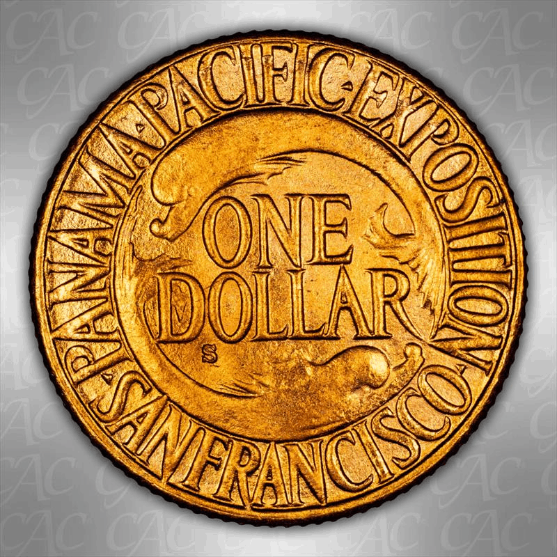 1915-S Panama-Pacific G$1 CACG MS 65 