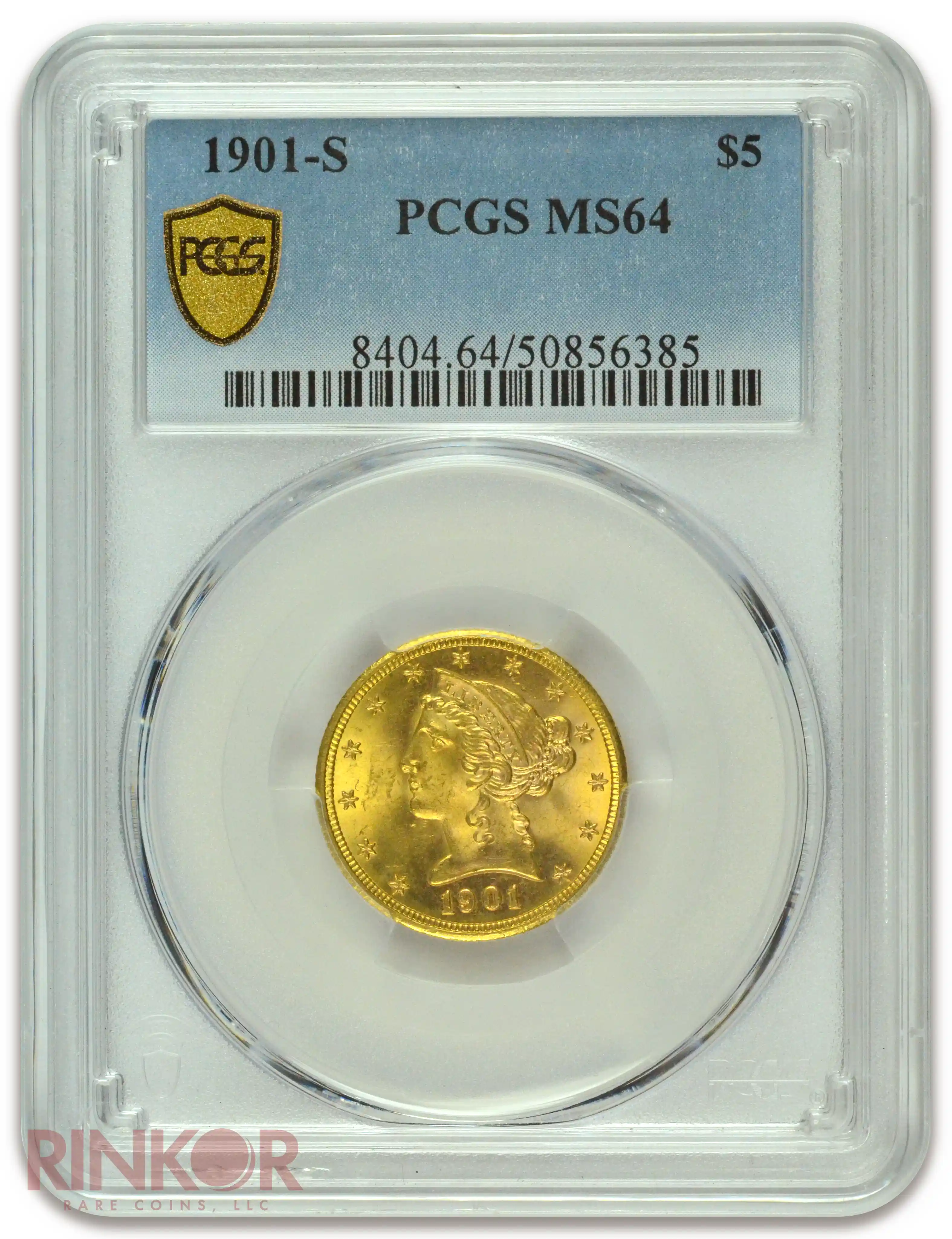 1901-S $5 Liberty Head PCGS MS 64