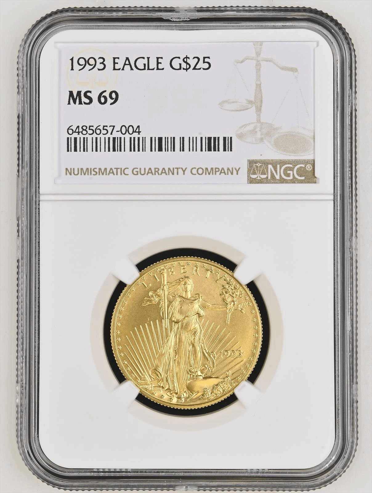 1993 $25 Gold Eagle NGC MS 69 
