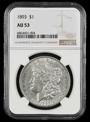 1893 $1 NGC AU-53
