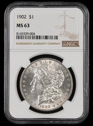1902 $1 NGC MS63 MS63